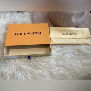 Louis Vuitton Box and Small Duster ONLY Orange with Pull Tab